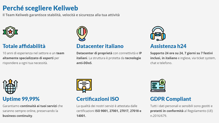 i vantaggi degli hosting di keliweb.it